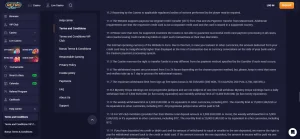 View of the RetroBet Australian terms showing withdrawal policy clauses
